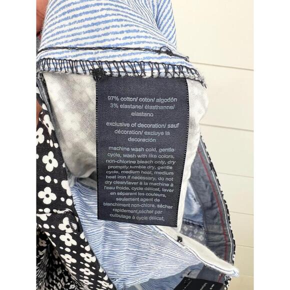 Tommy Hilfiger White Floral Pattern Hollywood Shorts Size 10 9" Inseam - Picture 12 of 14